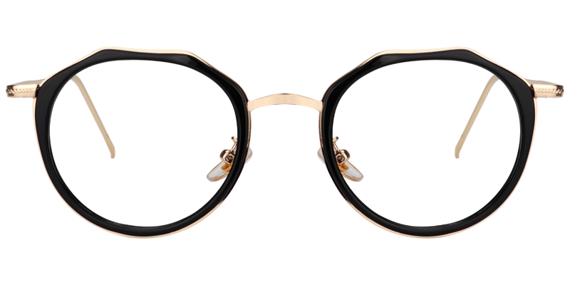 Geometric Black Glasses | Zeelool Eyeglass Frames0