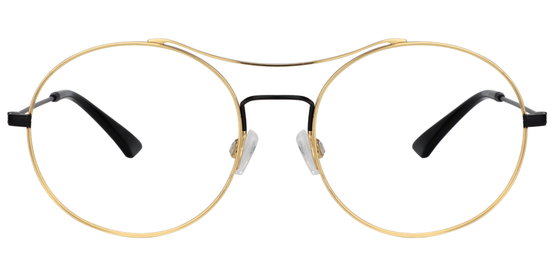 Aviator Black-Gold Glasses | Zeelool Eyeglass Frames0