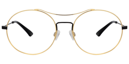 Abel Aviator Black-Gold Glasses0