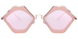 Magda Lip-Shaped Pink Sunglasses0