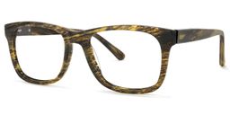 Wyatt Rectangle Yellow-Wood Glasses1