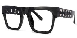 Geneva Square Black Glasses1