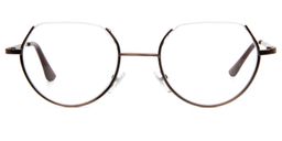 Zachary Half Rim Brown Glasses0
