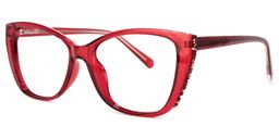 Yoselin Cateye Red Glasses1