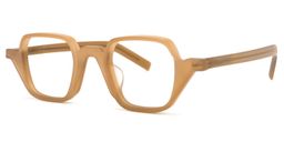 Yasin Square Cameo-Brown Glasses1