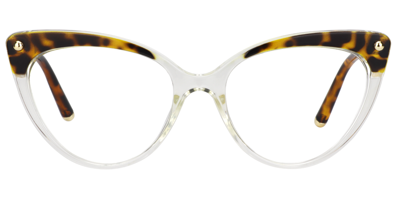Cat Eye Tortoise&Clear Glasses1
