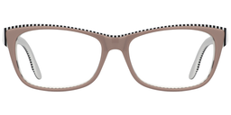 Beata Rectangle Beige Glasses0