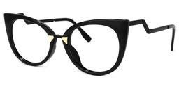 Jacqueline Cat Eye Black Glasses1