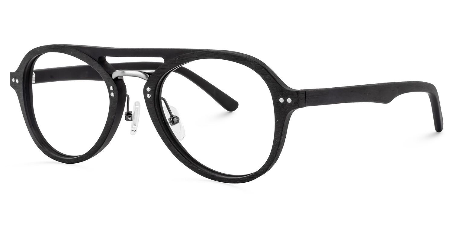 Aviator Black Glasses | Zeelool Glasses1