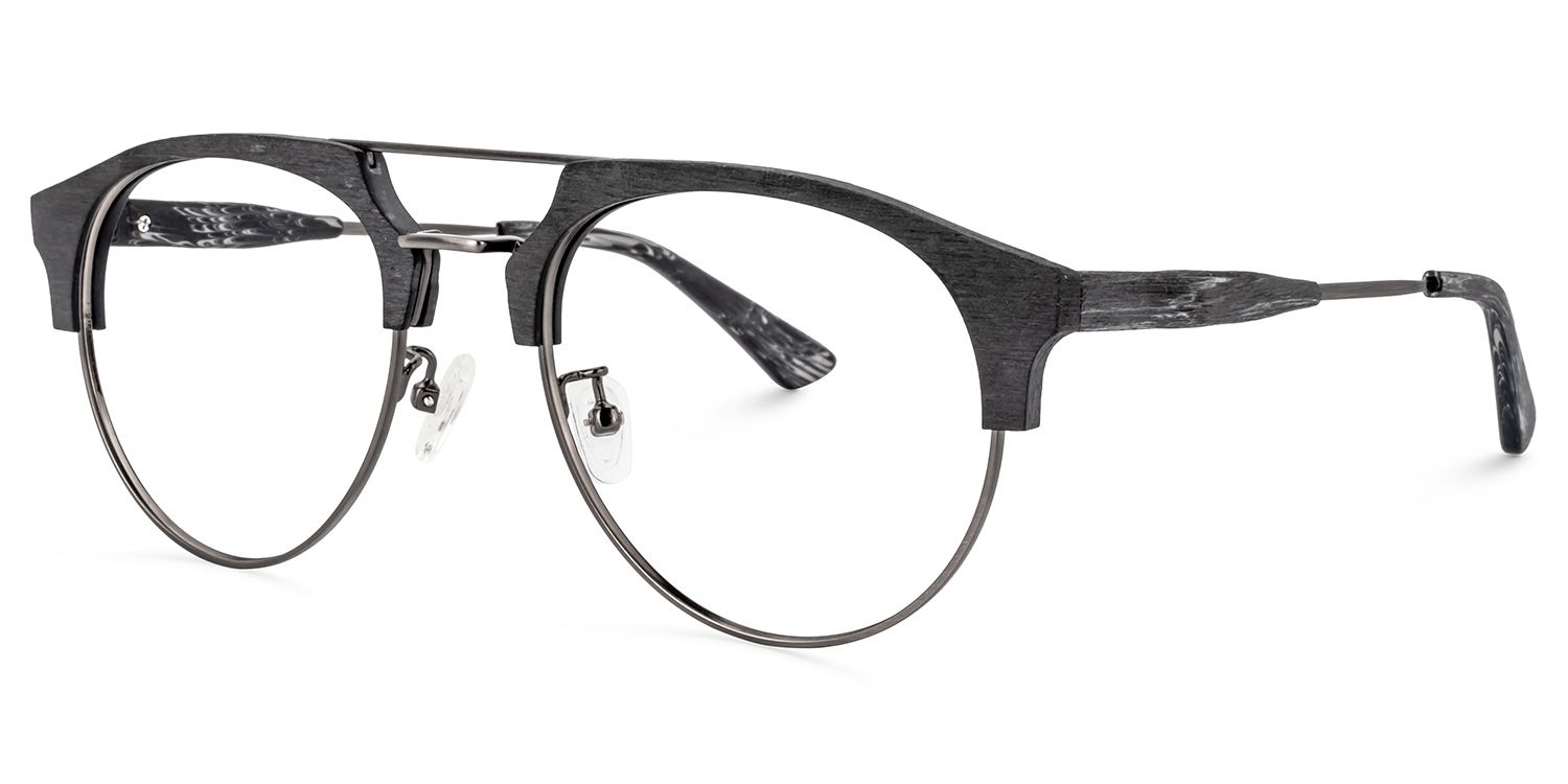 Aviator Black Glasses | Zeelool Glasses1