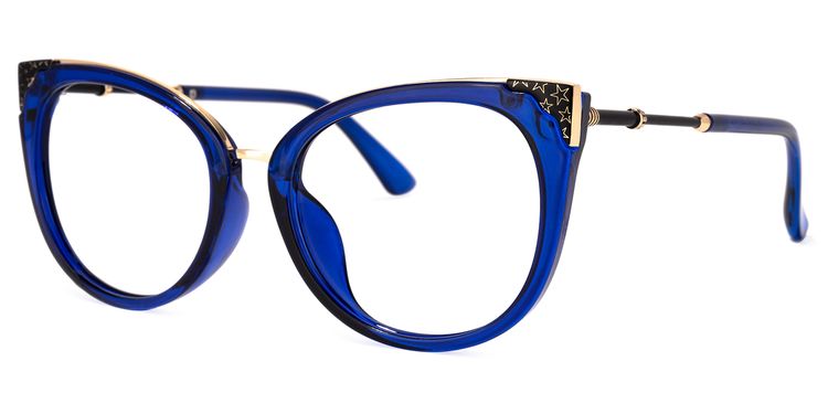Dalton Cat Eye Blue Glasses