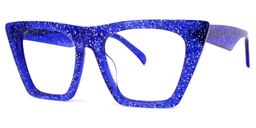 Cecile Cat Eye Blue Glasses1