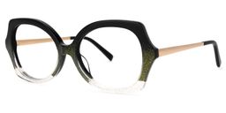 Sugarplum Geometric Black-Green Glasses1