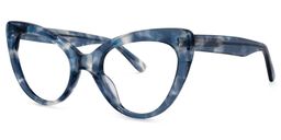 Stjules Cateye Blue Glasses1