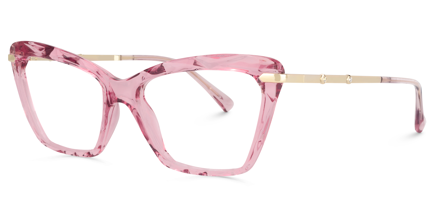 Cateye Pink Glasses | Zeelool Eyewear Online3