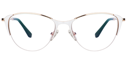 Sonja Cat Eye White Glasses0