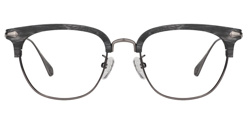 Browline Gray Glasses | Zeelool Eyeglass Frames0