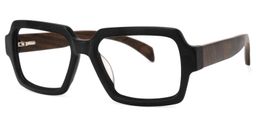 Nikki Square Black Glasses1