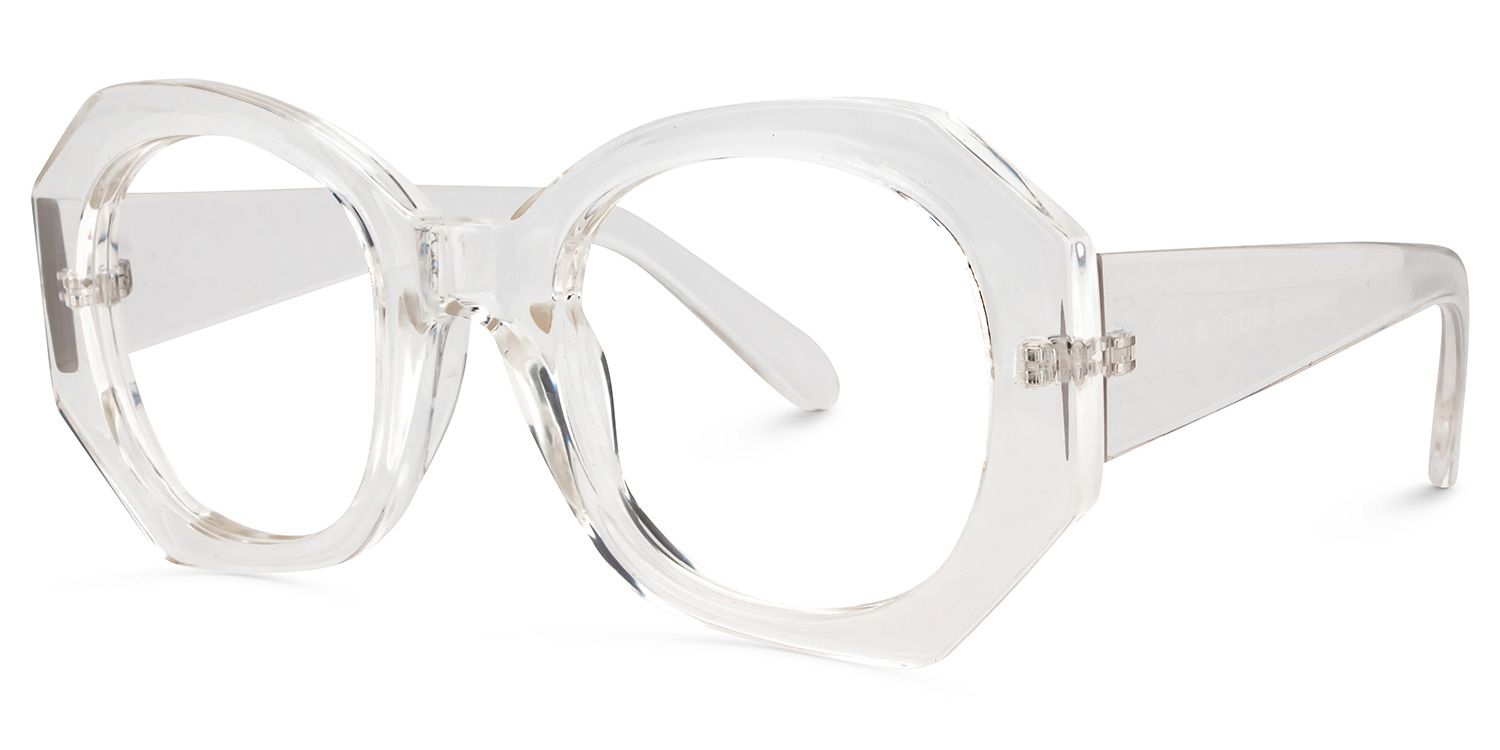 Geometric Clear Glasses | Zeelool Glasses2
