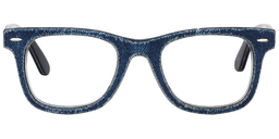 Mike Rectangle Blue Glasses 0