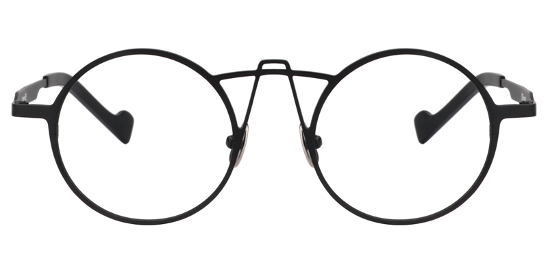 Abdul Round Black Glasses