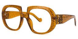 Mackenzie Geometric Earthy-Yellow Glasses1