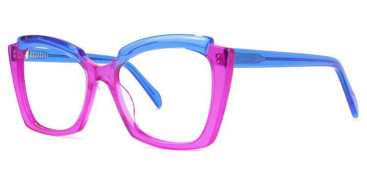 Benesa Browline Purple Glasses