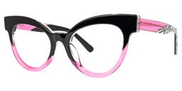 Ivelisse Cateye Black-Pink Glasses1