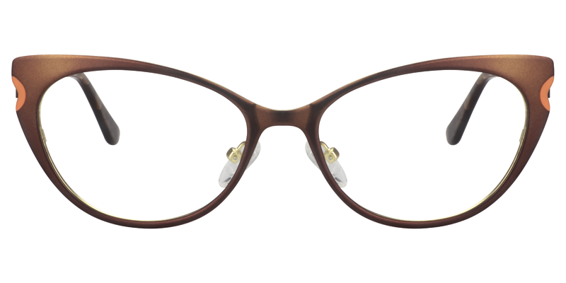 Cateye Brown Glasses | Zeelool Eyeglass Frames0