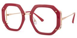 Mariah Geometric Red Glasses1