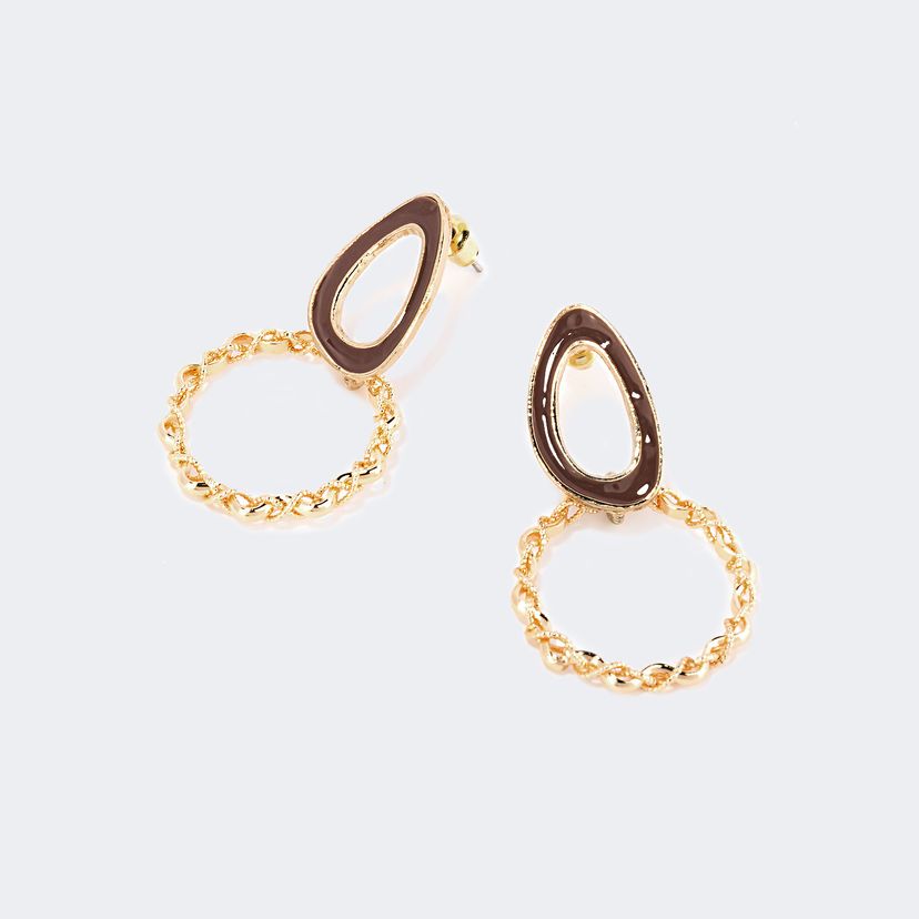 Stylish Twisted Drop Earrings