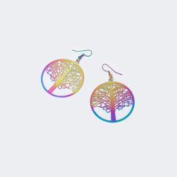 Stylish Tree Shape Colorful Earrings0