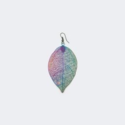 Stylish Leaf Shape Purple-Blue Earrings2