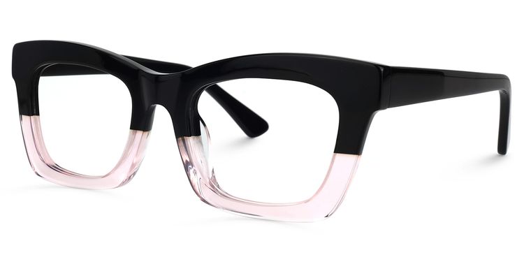 Vargas Square Black-Pink Glasses