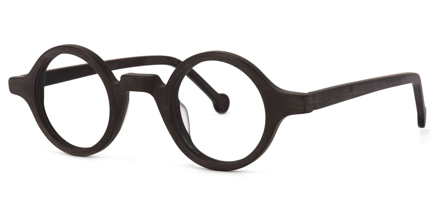 Round Burnt Umber Glasses | Zeelool Eyeglasses Online1