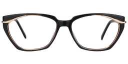 Frieda Rectangle Black Glasses0