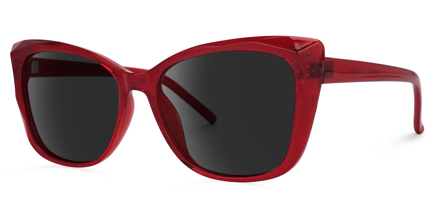 Farris Cat Eye Red Sunglasses for Women & Men | ZEELOOL CA1