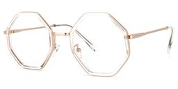Nathaniel Geometric Clear Glasses1