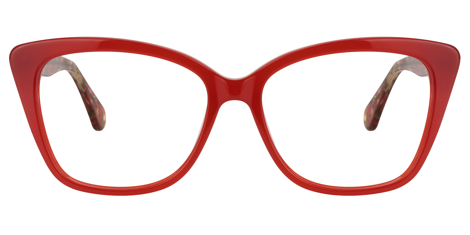 Square Red Glasses | Zeelool Glasses1