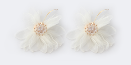 Stylish Petal Shaped White Earrings0