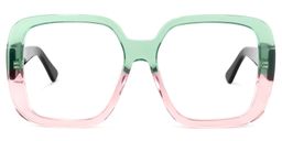 Nikolas Square Green Glasses0