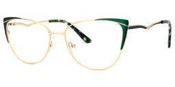 Jannette Cateye Green Glasses1