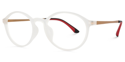 Chester Round White Glasses2