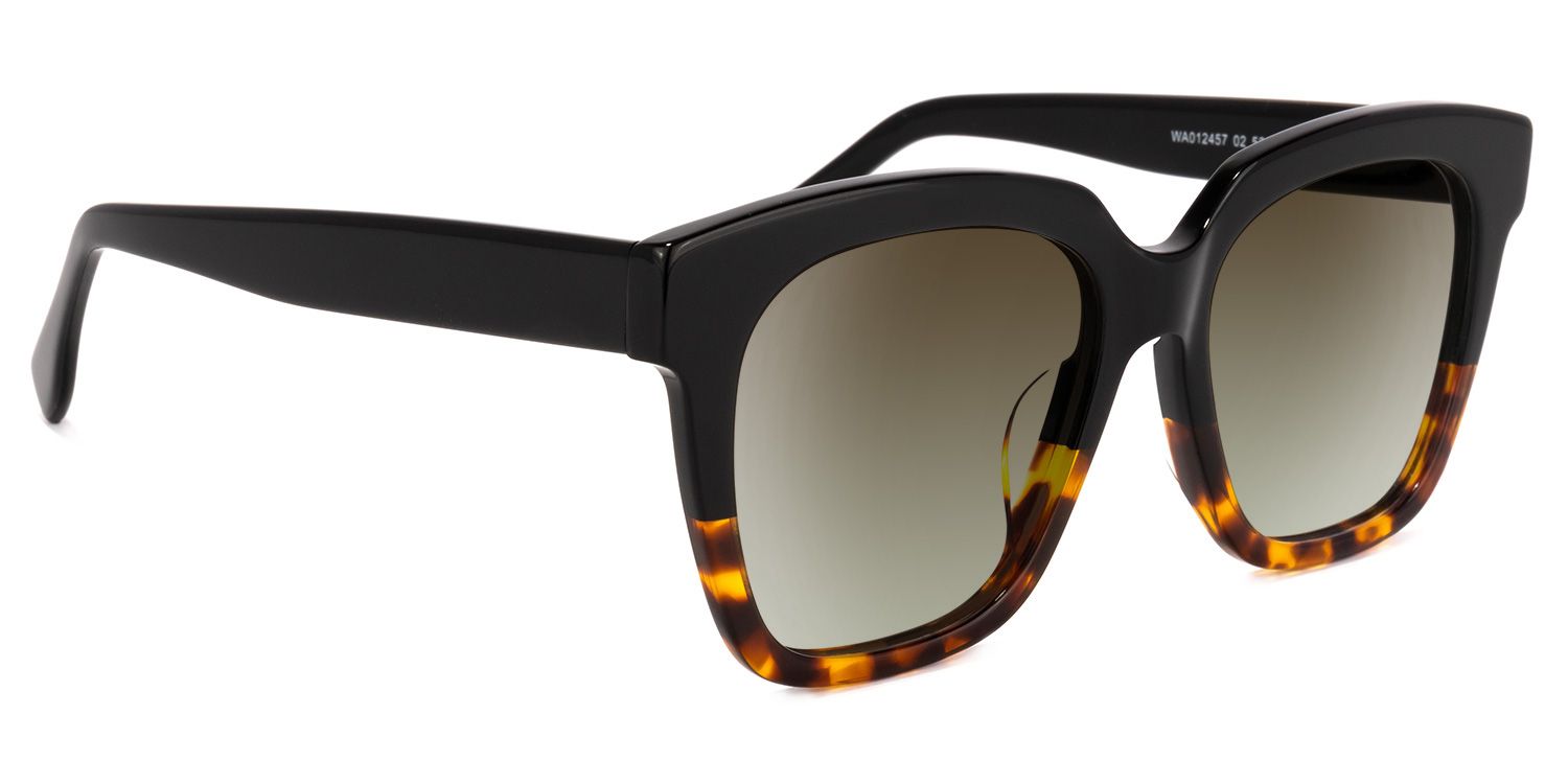 Xion Square Tortoise Sunglasses for Women & Men | ZEELOOL CA2