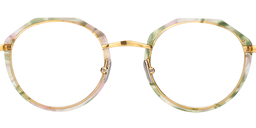 Erin Geometric Pink&Green Glasses2