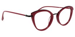 Faryn Cateye Dark-Red Glasses2