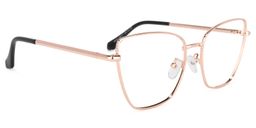 Qasim Cateye Rose-Gold Glasses5