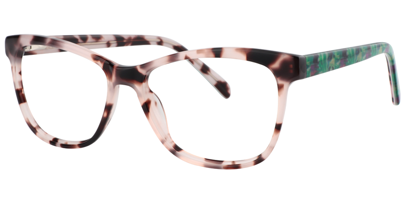 Rectangle Pink Floral Glasses | Zeelool Eyeglass Frames2