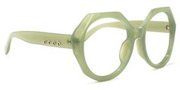 Skylar Geometric Cameo-Green Glasses2