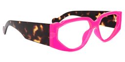 Sofia Geometric Pink Glasses2